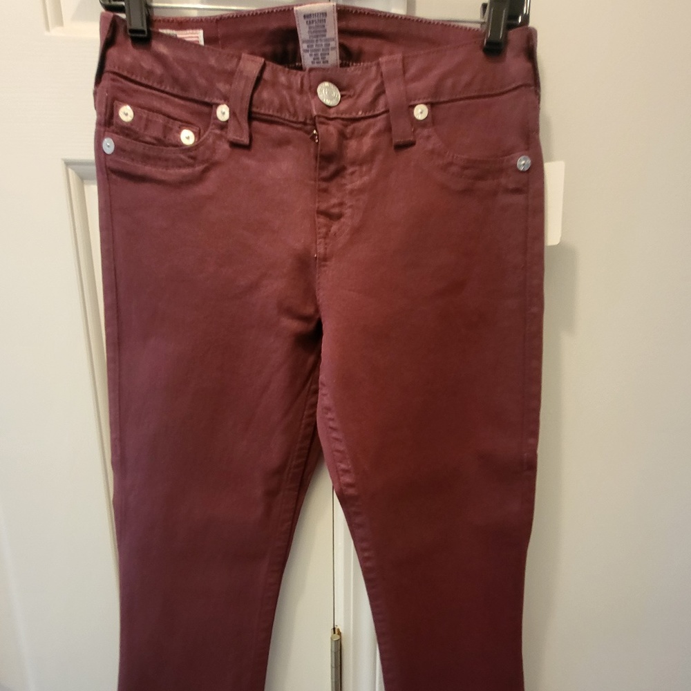 True Religion maroon jeans